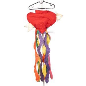 Windsport Valentines Day VTG Windsock Heart Arrow Red Nylon Tails Nylon 3D Yard